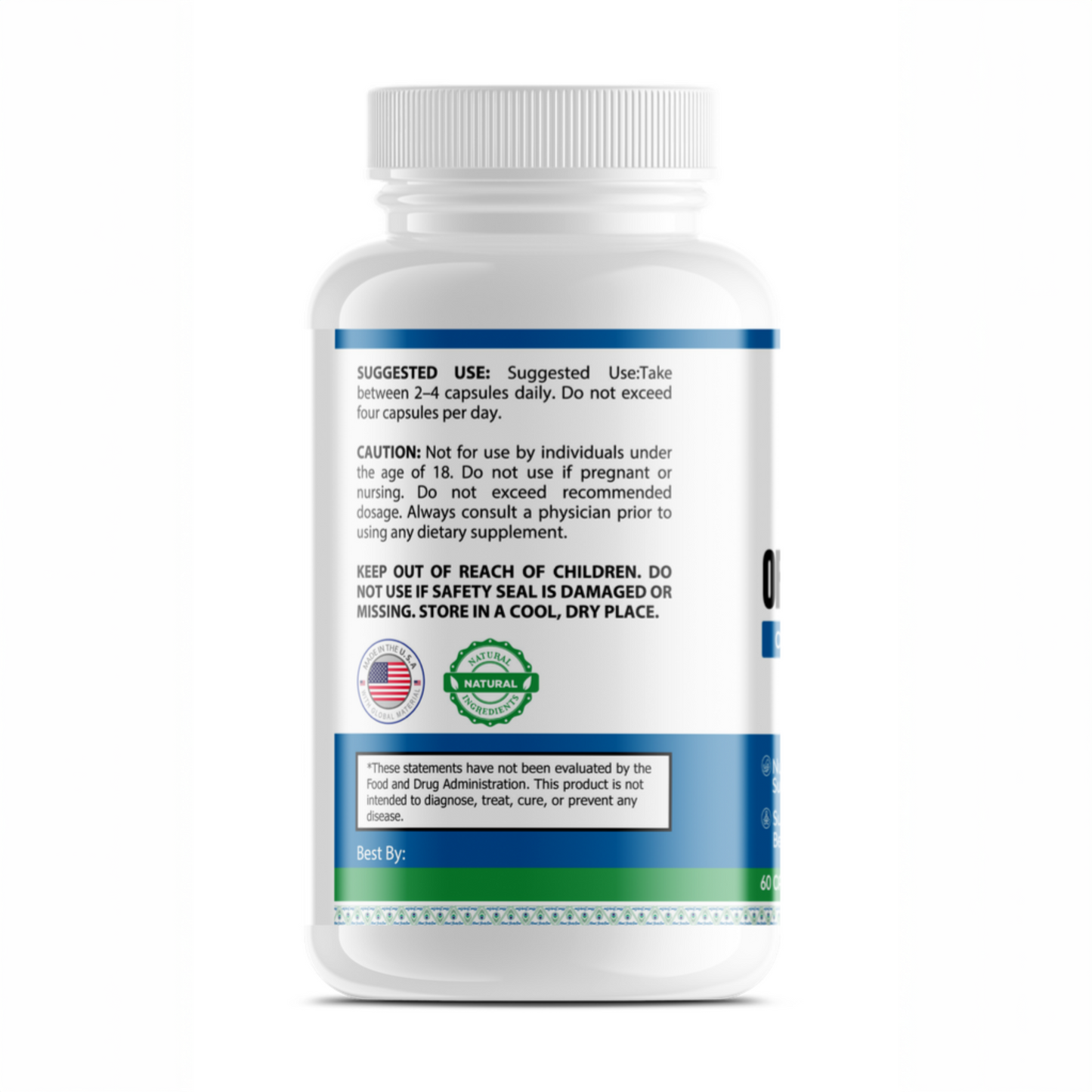 MIND BODY ONE Moringa Oleifera Leaf | 400 mg | 60 capsules