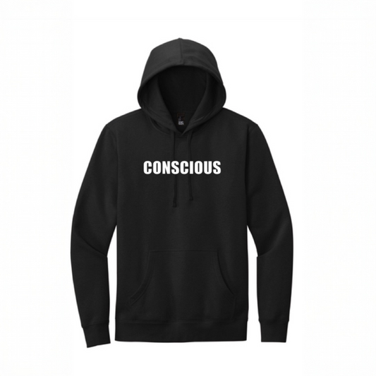 MIND BODY ONE Unisex (Women’s) Conscious Pullover Black Hoodie