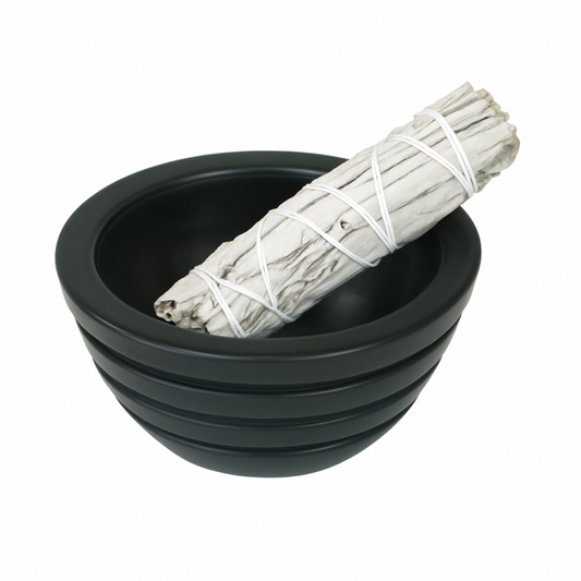 Charcoal Soapstone Sage Stick Burner Bowl (Versatile)