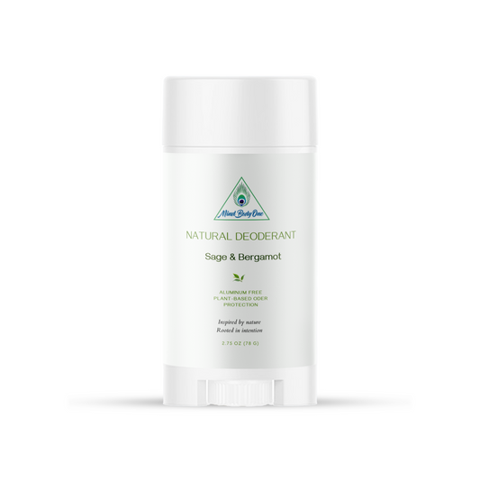 MIND BODY ONE Natural Deodorant (Unisex) – Sage & Bergamot (2.75 oz)