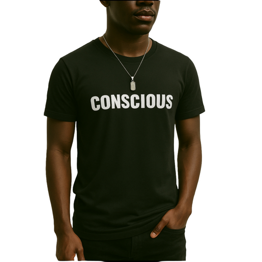 MIND BODY ONE Conscious Unisex (Men’s) Black T-Shirt