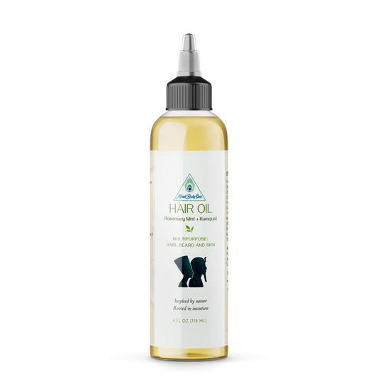 MIND BODY ONE – Rosemary Peppermint & Kumquat Hair Oil (4 oz)