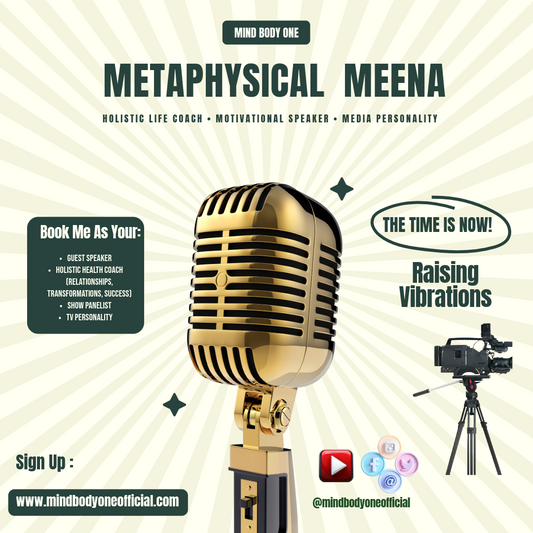 Book Metaphysical Meena as your speaker, holistic life coach, or tv personality (*Deposit Only*)