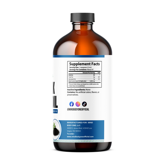 MIND BODY ONE Black Seed Oil| 8 oz.